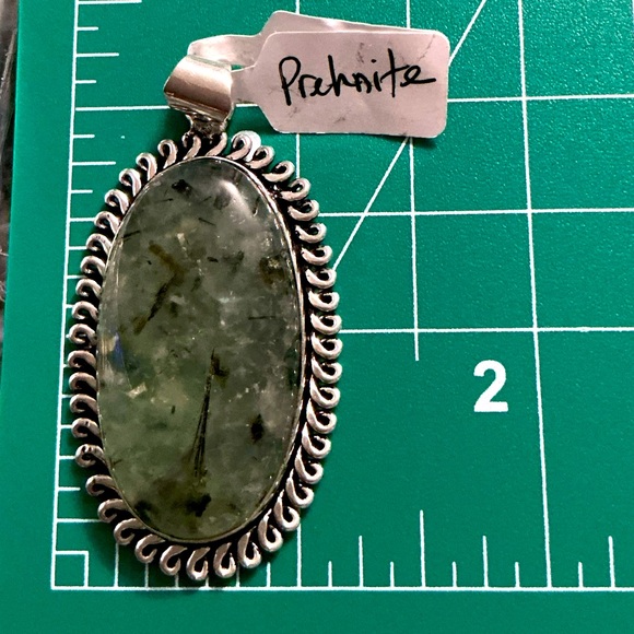 Prehnite Sterling Silver Pendant - Picture 6 of 6